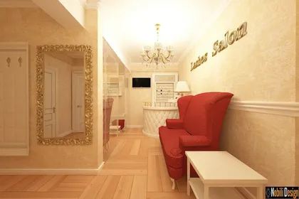 Interior design beauty salon modern concept