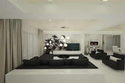 Contemporary style interior design project for a home 