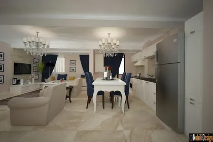 Unforgettable interior design concept for a modern apartment 