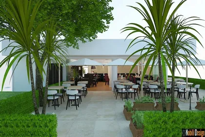 Interior design terrace restaurant project 