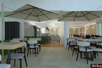 Interior design terrace restaurant project 