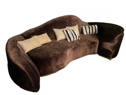 High End Sleepy Cat Design Soft Velvet Sofa - Gattopardo
