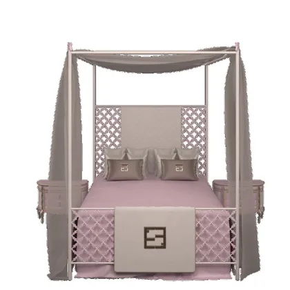 Letto Magical laccato avorio con baldacchino Magical, letto moderno italiano