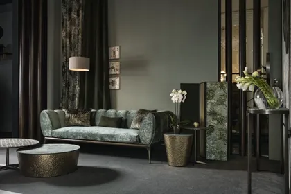 Divano Iseo, tavolino Conico, separé Vico, divano, tavolino, paravento, divano di design