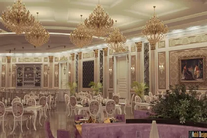Interior design events salon project classic style