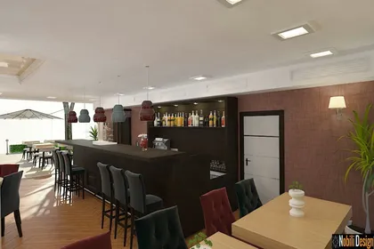 Interior design of restaurants and bars